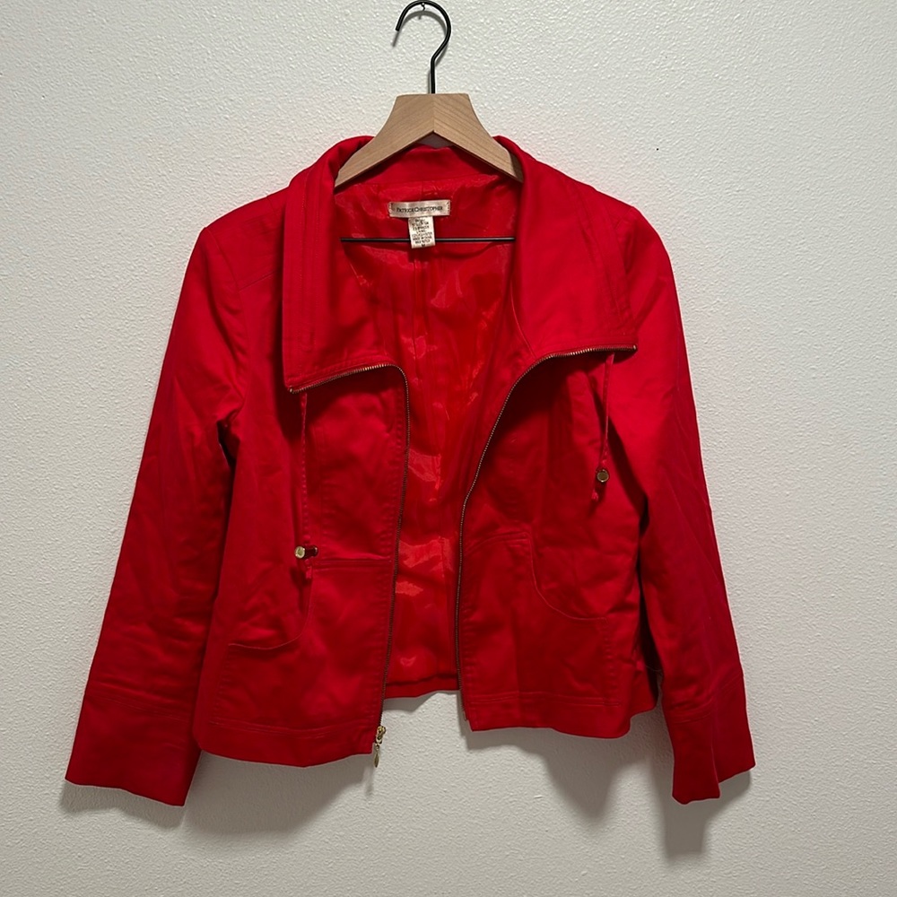 Patrick Christopher Red Jacket Size Medium - image 1